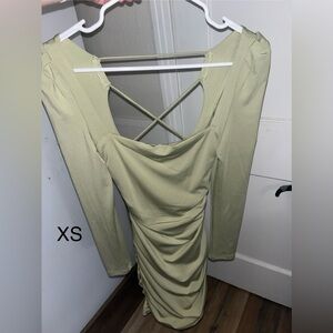 Bodycon Olive Green Long Sleeve Dress
